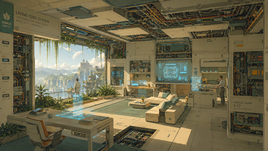 Living Core System LC-77 — interior habitado